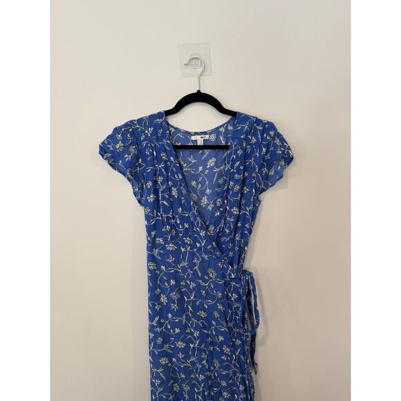 Amuse Society Revolve Summer Safari Maxi Dress Blue Coast Floral Cocktail S - Picture 5 of 10
